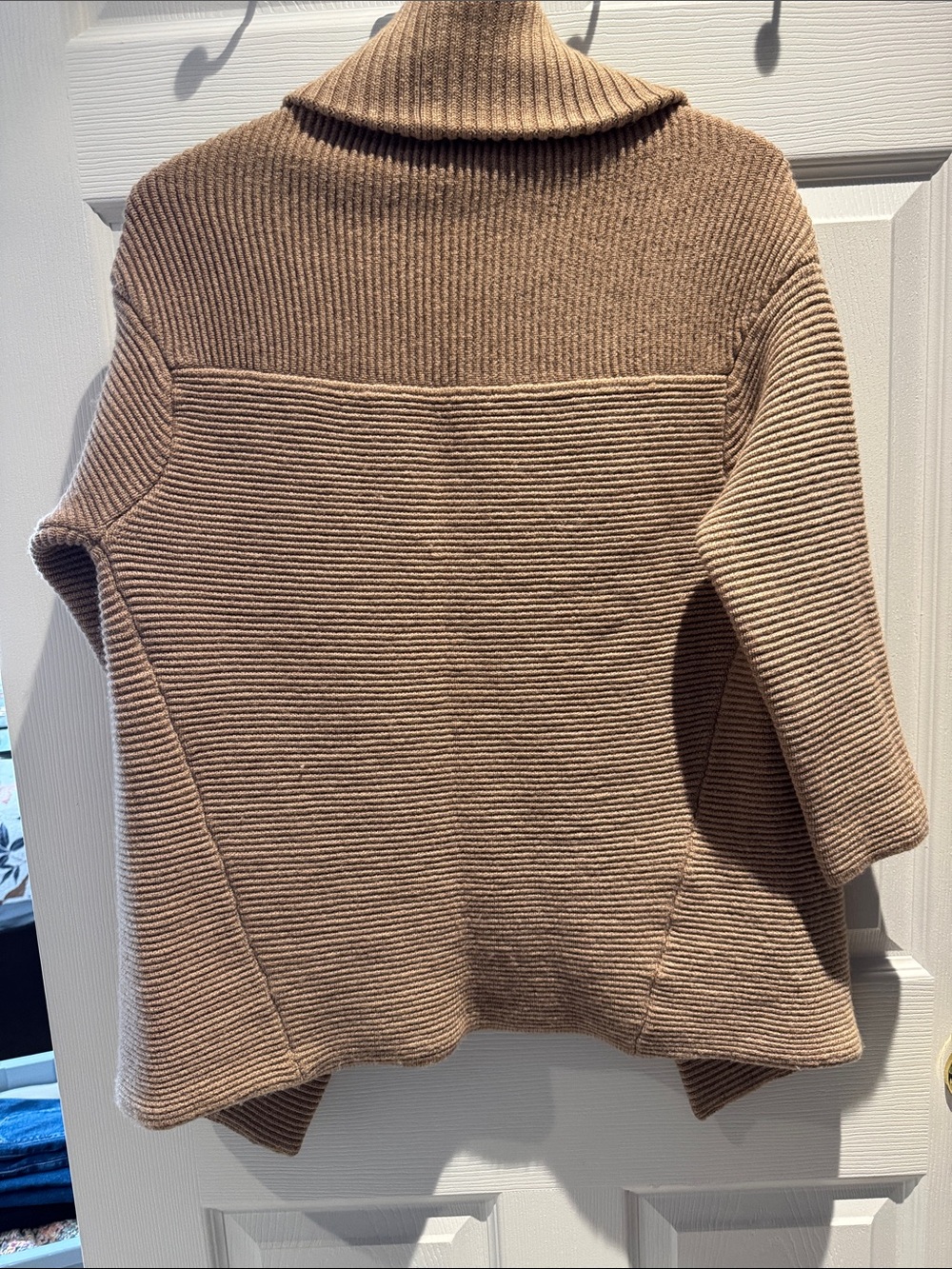 Babaton Ribbed Shawl Collar Cardigan - Tan - Picture 3 of 5